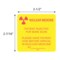 Nevs Nuclear Medicine- Patient Injected 2-7/16" x2-1/2" Yellow w/Rubine Red X-2586 - alternate 2